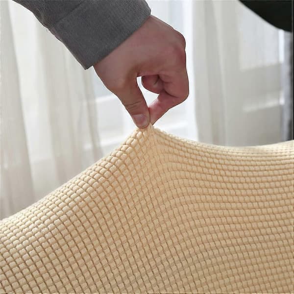 Elastiske sofatrekk, universelt sofatrekk for sofa med armlener (Svart, 1-seter)
