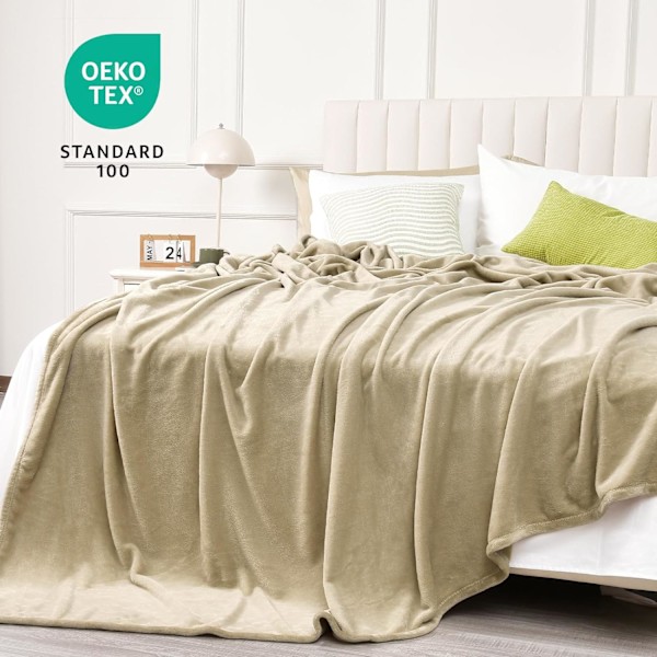 Ultra Blødt Fleece Tæppe Dobbelt Størrelse 127x152cm, Fælder Ikke, Fnuldrer Ikke, Luksuriøst Plys Blødt Flanel 280GSM Letvægts Kastetæppe 127cmX152cm