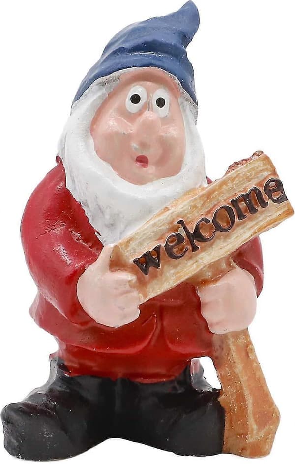 4 stk. Eventyrhave Tilbehør Dekorationer Samlerobjekter Figurer Miniature Havearbejde Gnome Miniature Dværg Dekoration Fa