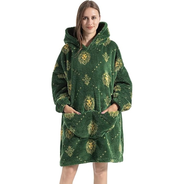 Hoodie Tæppe til Kvinder Oversized Fleece Tæppe Snuggle Sweatshirts Fluffy Sherpa Pullover med Kæmpe Lomme