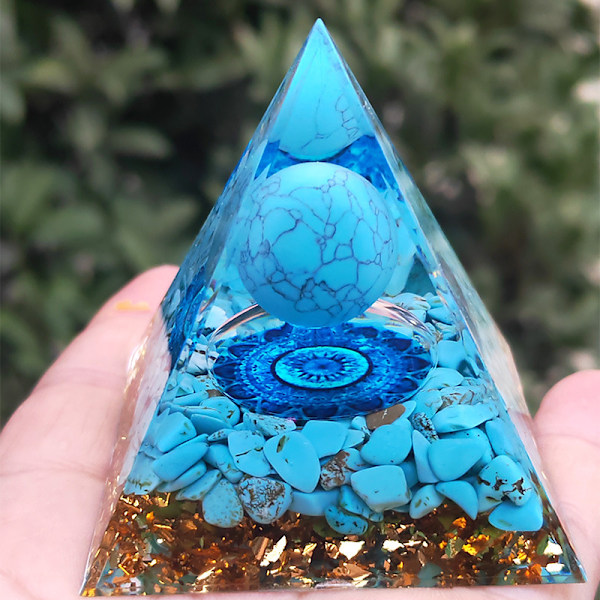 Kristallpyramid Stenar Livets Träd Energi Kvarts Kristaller Positiv Energi Generator Skydd Style 2
