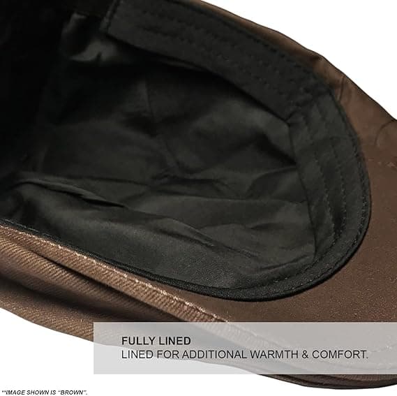 Børstet bomulls flat cap for menn