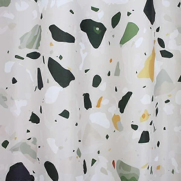 Vihreä Terrazzo Extra Pitkät Suihkuverhot 180cm Leveä x 200cm Korkea