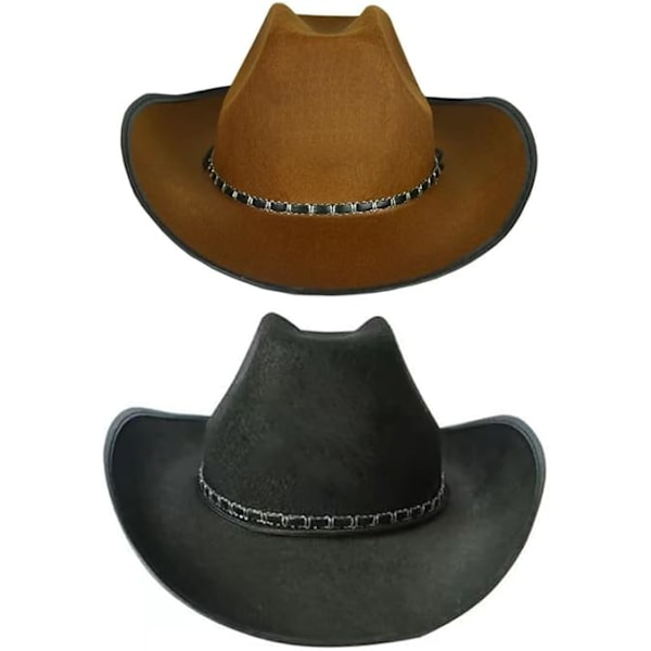 2 STK Cowboyhatte til Voksne Udklædning