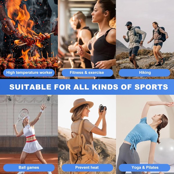 [6-pack] Kylhandduk, Ishandduk för sport, Kylhanddukar för nacke, Mjuk och andningsbar handduk för golf, gym, löpning, camping, fitness