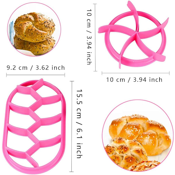 2 Stk. Brød Stempel Press, Brødform, Tysk Stil Brødform, Plast Brødpresseform, Brødpresse St