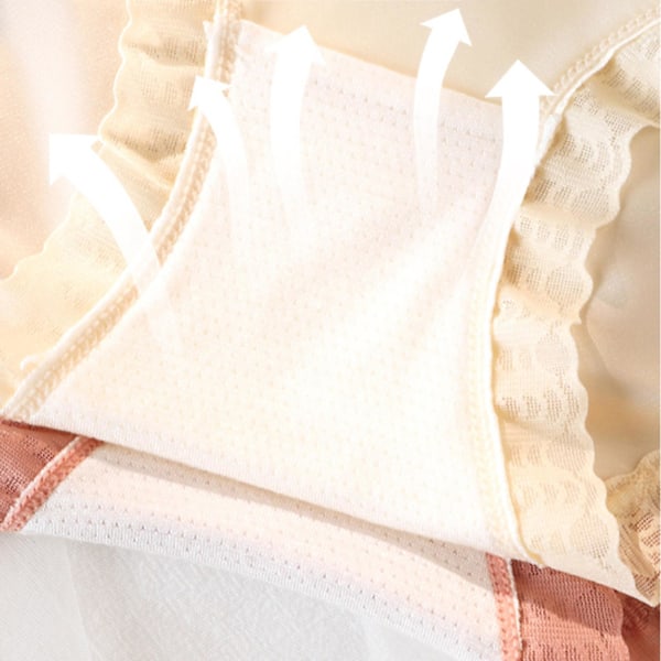 Seksikkäät vatsaa litistävät ja lantiota kohottavat saumattomat Ice Silk -alushousut, 6 kpl korkeavyötäröisiä Ice Silk -saumattomia muotoilevia alushousuja M size (80-100 catties)