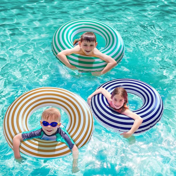 Uppblåsbara poolflottar, uppblåsbara poolleksaker, 4 st simringar för barn och vuxna (70 cm, 80 cm, 90 cmX2), simflotte