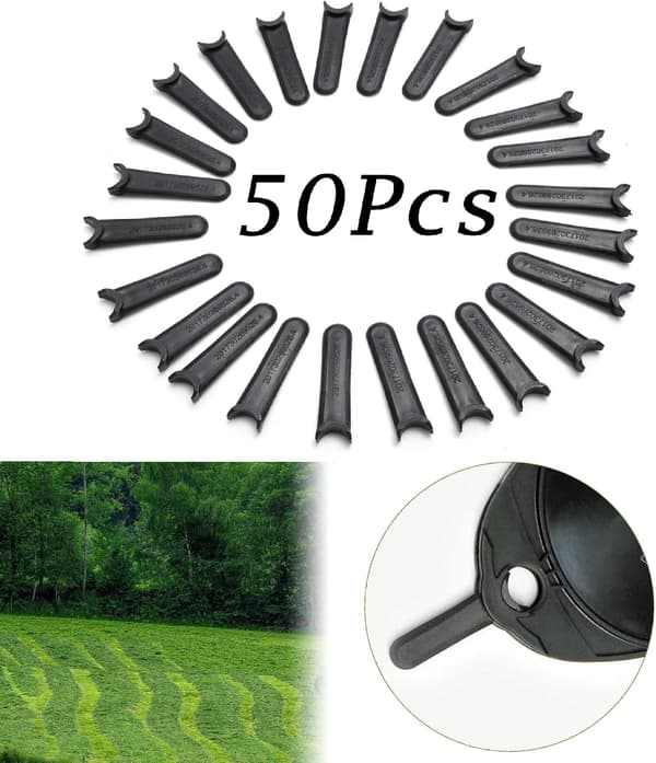 50 stk. erstatningsblader i plast til gressklippere, kompatible med Flymo gressklippere Hover Vac/Micro Lite/Minimo/Mow n Vac