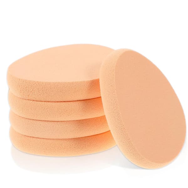 Sæt med 5 makeupsvampe, glatte svampe til foundation, hudfarve, professionelle makeupsvampe