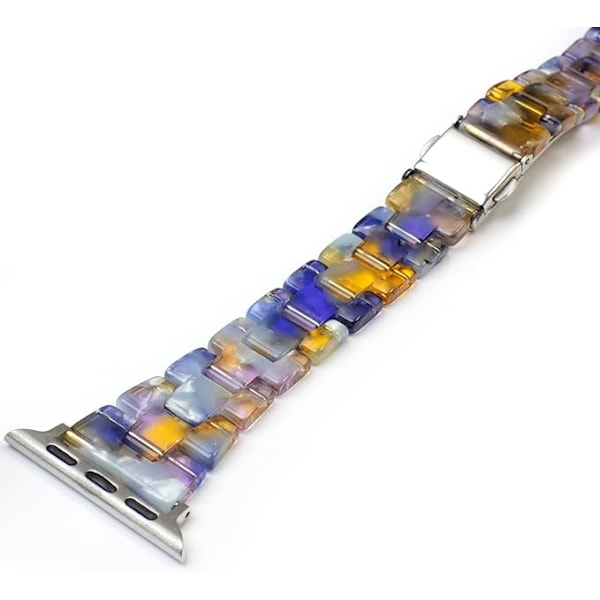 Smal Resin Armband Lyx för Dam Flickor Kvinnor, Kompatibel med Apple Watch Series 8 7 41mm, Series 6 5 4 SE 40mm, Series 3 2 1 38mm