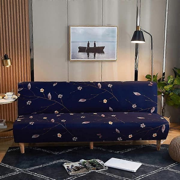 Sofatrekk uten armlener, stretch, 2-seters sofatrekk, sammenleggbart