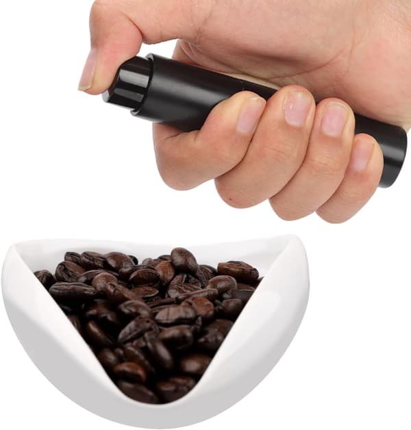 2 st Kaffedoseringskopp med Sprayflaska, Keramisk Doseringsbricka för Kaffebönor och Sprutor för Te-tillbehörssats