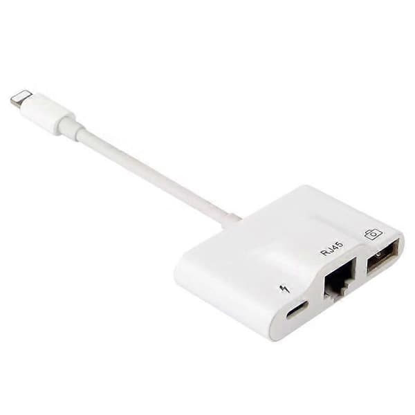 Lightning till RJ45 Ethernet LAN 10/100Mbps Nätverks Ethernet Adapter med Lightning för iPhone/iPad