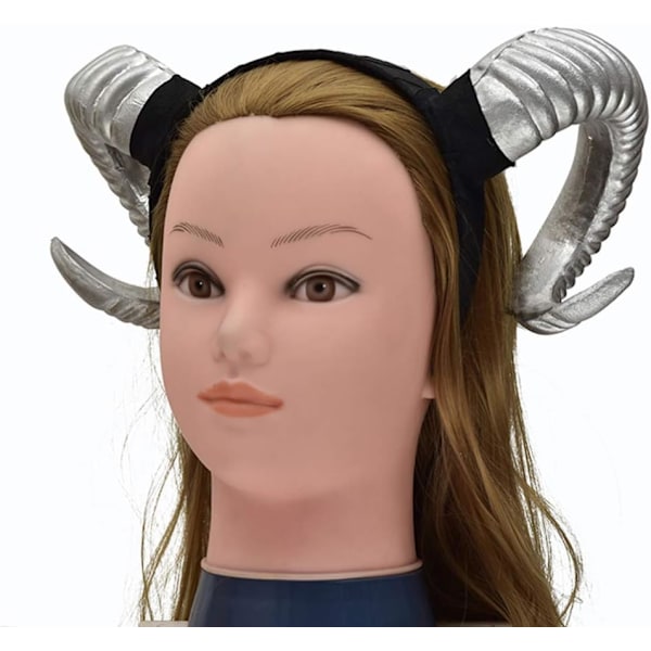 Party Hårbøyle Sauehorn Hodebånd Djevelhorn Cosplay Demon Kostyme Tilbehør Partyhorn Hodeplagg for Kvinner Menn Voksen