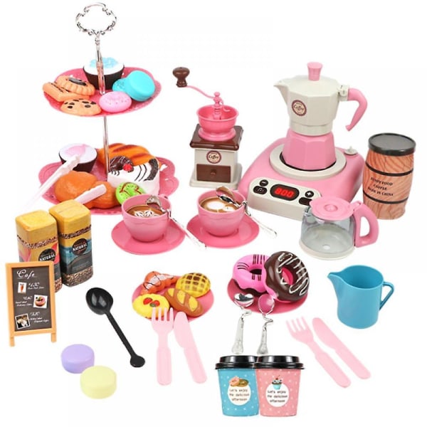 Pretend Play Set - Toddler Toy Coffee Snack Set, Pretend Home Play Set, Kids Coffee Afternoon Tea Set For Ages 3+.