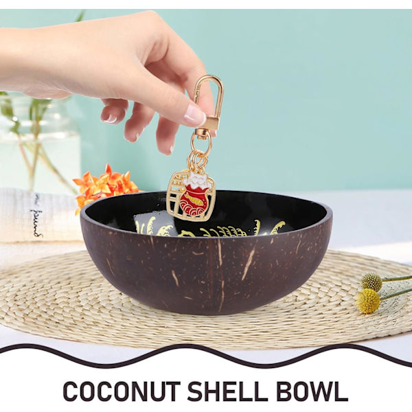 Shell Key Skål, Ink Creative Candy Skål Kokosnøddeskåle, Dekorativ Skål Opbevaringsskål Blandeskåle Candy Skål Naturlig (Guld)