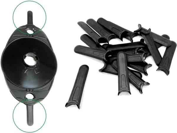 50 stk. udskiftningsplastplæneklipperblade kompatible med Flymo plæneklippere Hover Vac/Micro Lite/Minimo/Mow n Vac