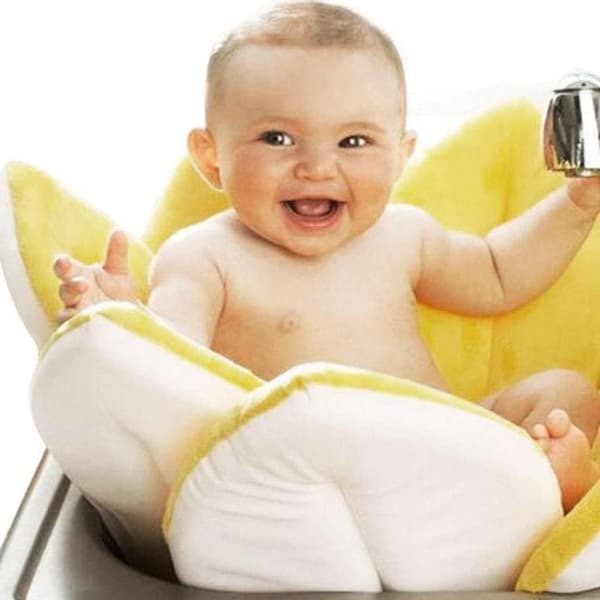 Baby badstöd blomma kudde dyna vikbar badkar solrosmatta snabb torkning halkfri säkerhetskudde