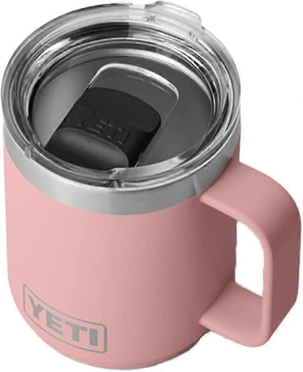Staplingsbar mugg i rostfritt stål med Magslider-lock