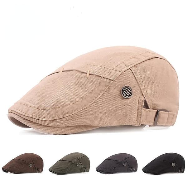 Baskerhatt, baskerhatt for kvinner, caps med skjerm, bomullshatter, kunstnerisk ungdomsbasker, mesh-hatt for menn Gray