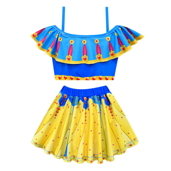 Barnsnövit prinsessan Aurora Ariel Girls Set Baddräkt Bikini Baddräkt Anna swim skirt 150