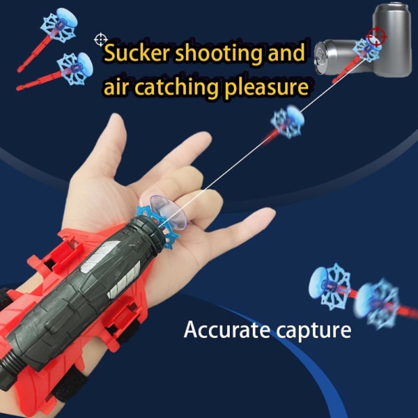 Spider Launcher, Spider Spray Handledsleksak, Launcher Spin Spray Watch Sticky to Wall Soft Bullet Gun handledsleksak