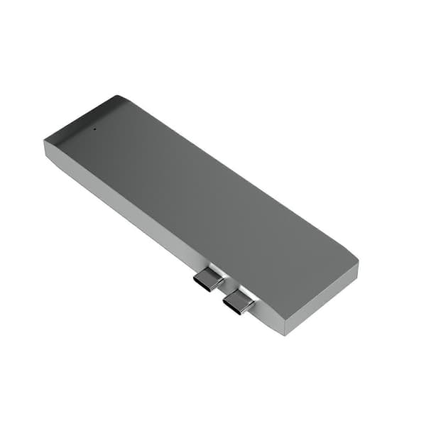6-in-1 kaksois-USB Type-C -moniporttikortinlukija-adapterimuunnin MacBookille