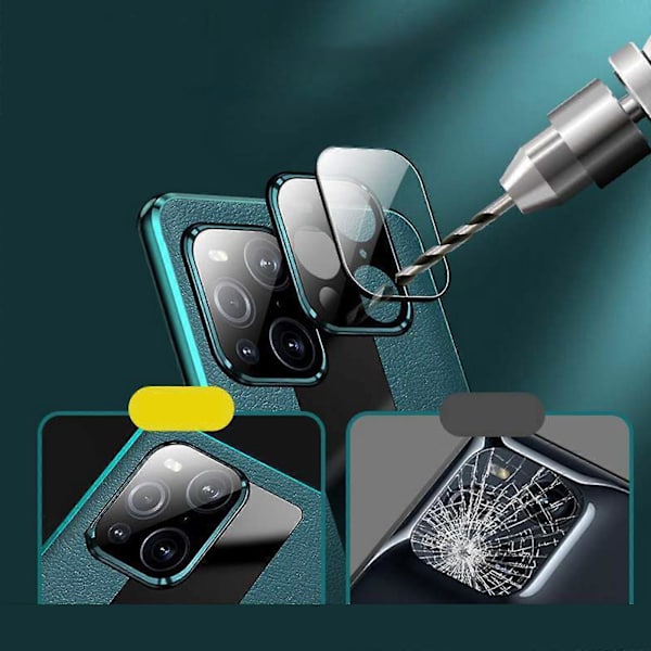 Magnetiskt Skal Kompatibelt Med Iphone 12/12 Pro/12 Pro Max, Enkelt Läder Dubbelsidigt Skydd