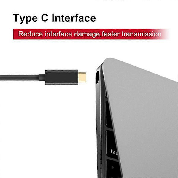 USB C til DVI-kabel 4K@30Hz 1,2M USB Type-C til DVI hann