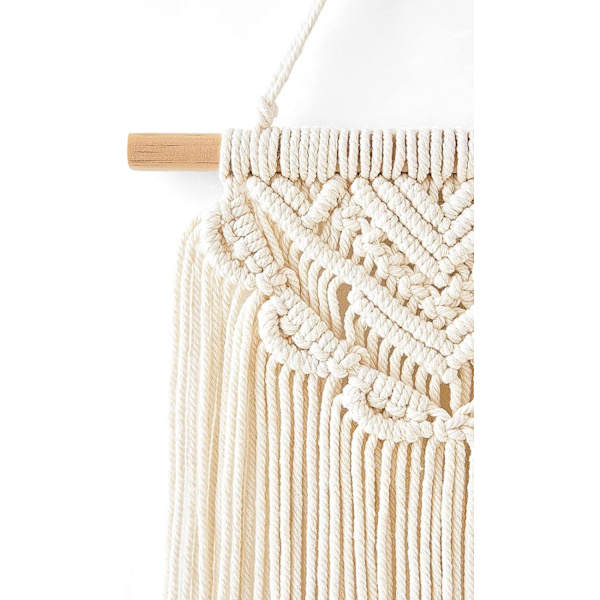 2 st macrame väggbonader vävd väggdekor, 33*33cm/40*25cm