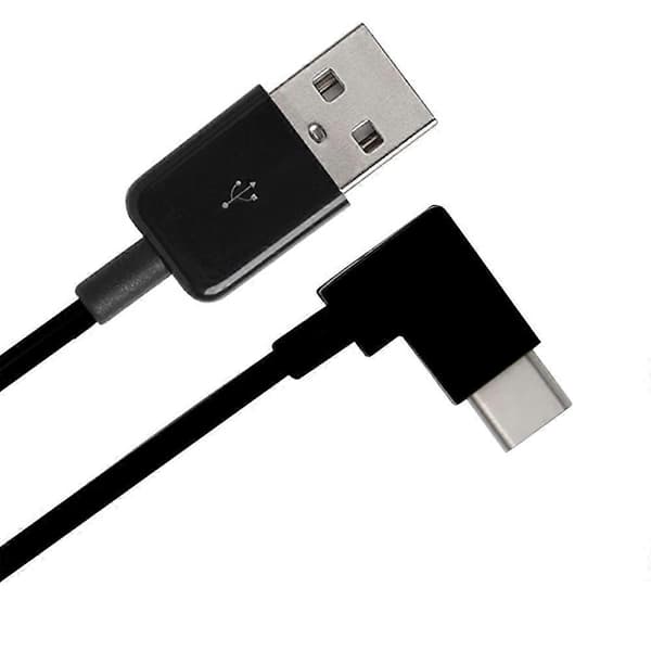 90 Graders Vinkel USB 3.1 Type C Han USB-C til USB 2.0 Han Kabel til Tablet & Mobiltelefon