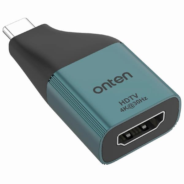 ONTEN UC102H USB-C - HDMI-sovitin 4K 30 Hz:n videolähtömuunnin