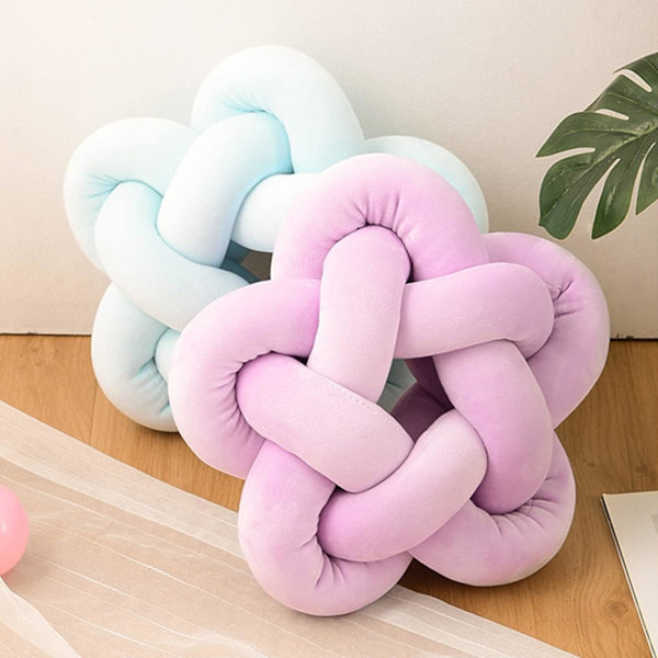Solmutyyny Pehmolelu Käsintehty Solmittu Tähti Pehmeä Sohva Lannerangan Tyyny Täytetty Pallo Tyyny Koti Toimisto Sisustus, 32 cm