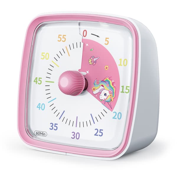 Visuell timer för barn, 60 minuters visuell nedräkningstimer för klassrumsundervisning, matlagning, tidshanteringsverktyg för barn