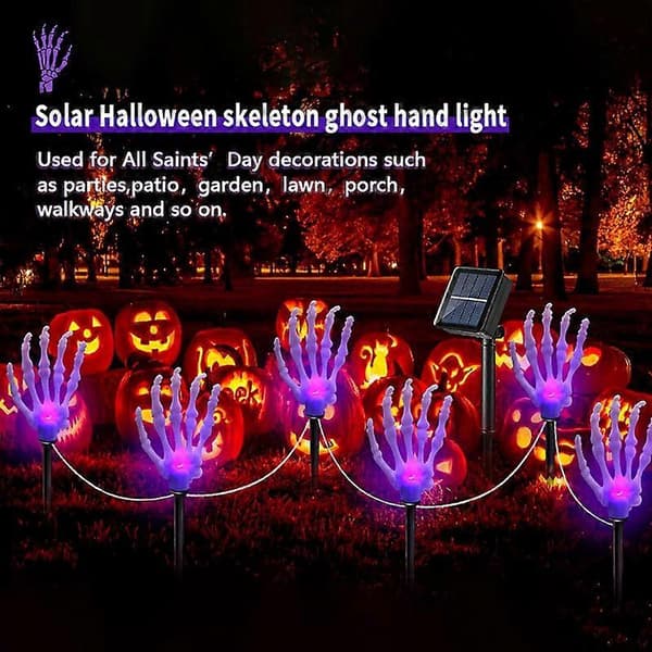 Halloween Lys 8 stk. LED Lysende Spøgelse og Halloween Dekorationer