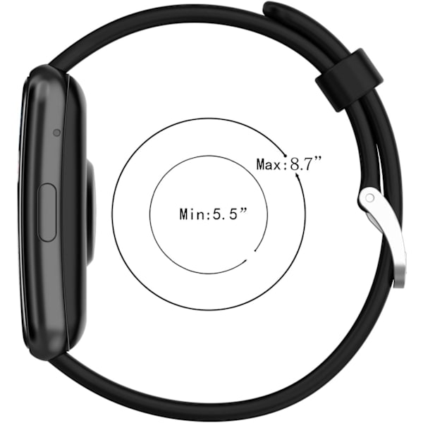 (3-pak) Remme Kompatible med Huawei Watch Fit Rem, Blød Silikone Sports Udskiftningsfarvet Bånd til Kvinder Mænd (Sort+Orange+Grøn)
