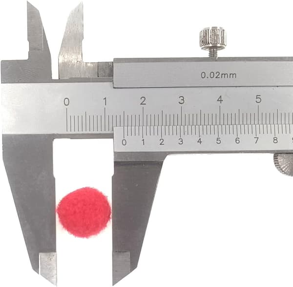 Pom-Pom Bolde, 100200 stk. 8mm Håndværk Små Mini Pomponer til Håndværk - Rød Farve