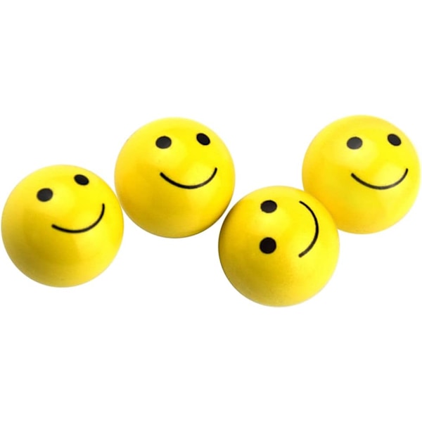 Gule Smiley Dekk Felg Ventilhetter Støvhetter (4-pakning) Universal for Biler, SUV-er, Sykler, Motorsykler, Lastebiler