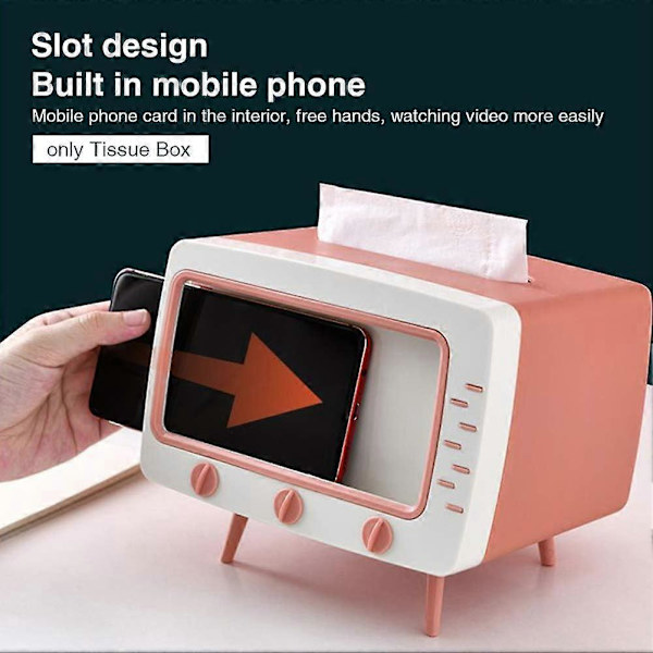 Tissue Container Telefonholder Tissue Box Uttrykk Unik TV-form, blå
