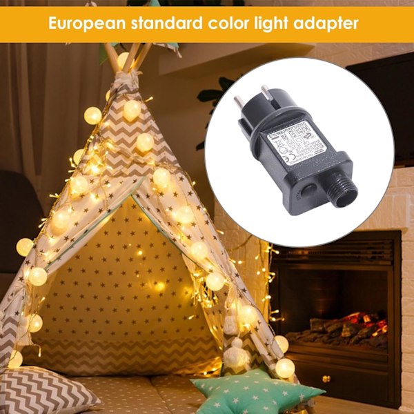 LED-drivrutin, 4,5V 0,6A Vattentät LED-strömadapter, 31V EU-kontakt för ljusslingor & strålkastare