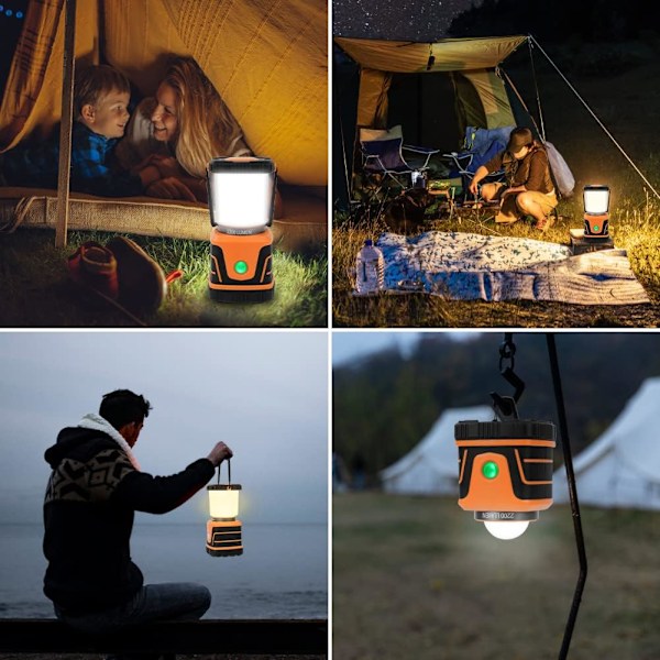 Ladattavat retkeilyvalot, 2200 lumenin retkeilylyhty ladattavalla akulla, 4400 mAh:n varavirtalähteellä