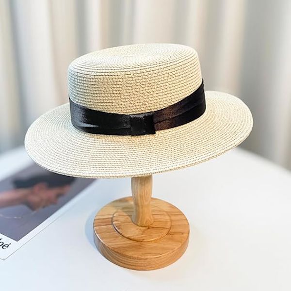 Dame Solhat, Stråhat med Bred Skygge – Sammenfoldelig Strandhat, Ideel til Sommer