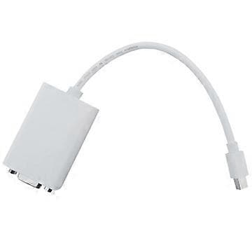 Premium Vit Thunderbolt-port till VGA Hona Kabeladapter för Apple Macbook, Macbook