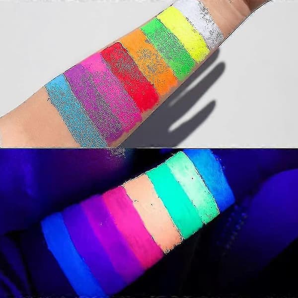Neon Flydende Eyeliner 8 Farver UV Glow Eyeliner Jul