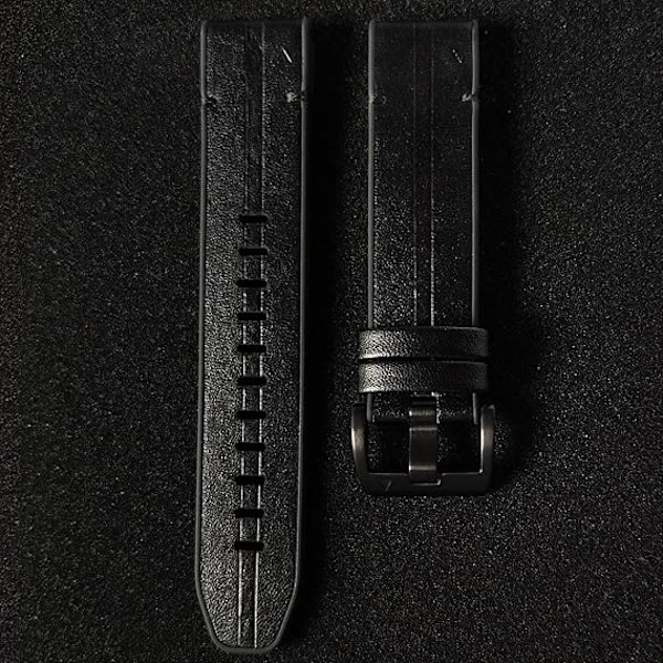 Til Garmin Fenix 7/Fenix 6/Fenix 5/EPIX 2 Urrem, Quick Fit 22mm Blødt Ægte Læder med Svedtæt Silikone Armbåndsrem