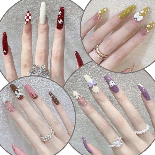 Dobbelt Negleforme, 288 stk. Gel Negleforlænger Form Negleforlænger Tips Fuld Dækning Akryl Negleforme Neglekunst Manicure Værktøj