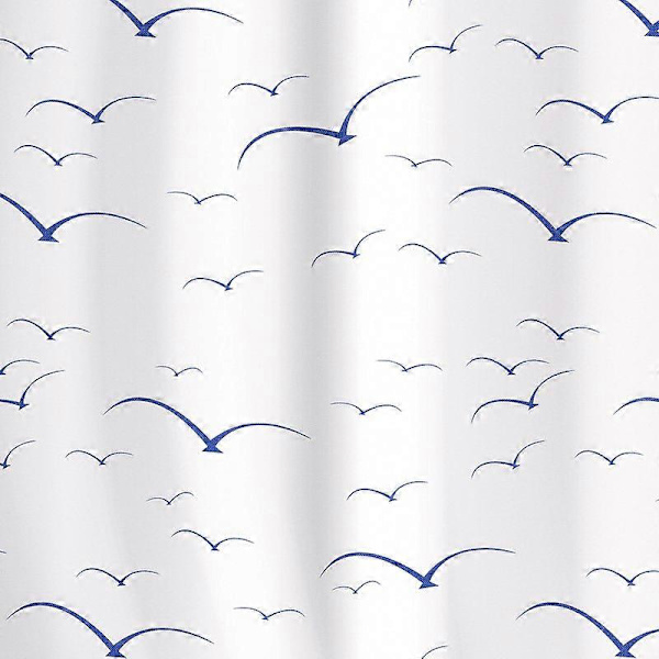 Duschdraperi 180X180cm Vattentätt Textil Polyester 12 Ovala Ringar