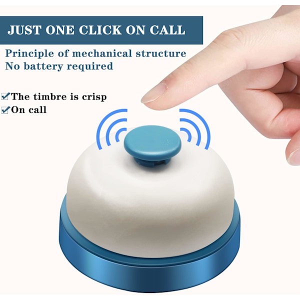 Samtalsklocka, Serviceklocka Diskklocka Middagsklocka Receptionsdisk Klocka Metall Rostfri Skrivbordssamtal Klocka