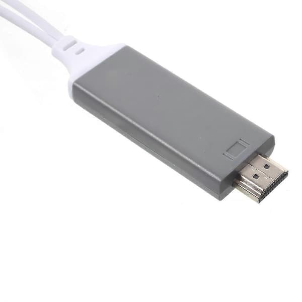IP-330 Lightning 8Pin - HDMI HDTV -sovitinkaapeli iPhone 7/7Plus/6s/6s Plus/5s iPadille jne. - Valkoinen